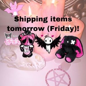 Shipping items this Friday 🖤
